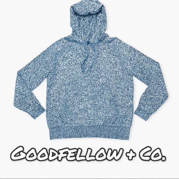 Goodfellow & Co Other - Goodfellow & Co. Blue Marled Sherpa Pullover Hoodie | Men’s Size Small